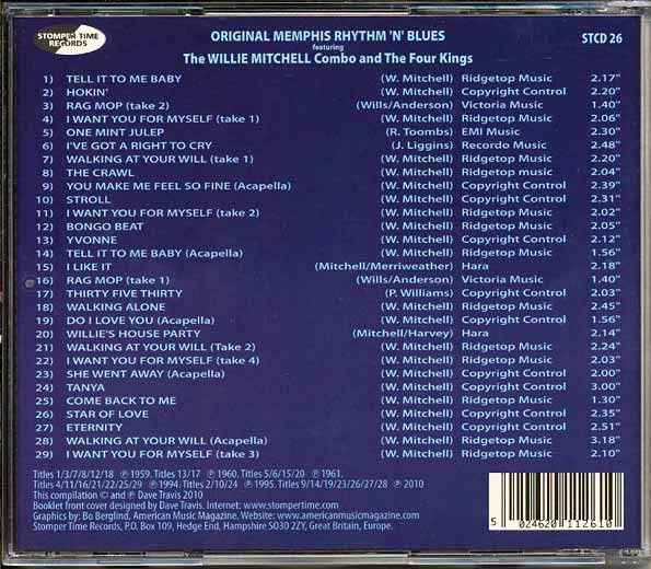 Willie Mitchell - Stomper Time Records Presents: The Memphis Rhythm N Blues Sound Of Willie Mitchell 1958-1961 (CD)