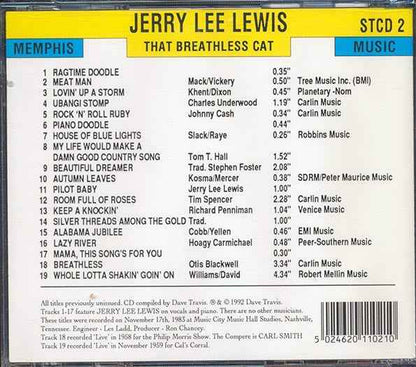 Jerry Lee Lewis - Stomper Time Records Presents: Jerry Lee Lewis, That Breathless Cat (CD)