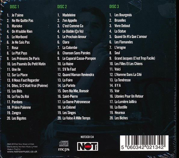 Jacques Brel - 60 Plus Belles Chansons (60 tracks) (3xCD) (CD)