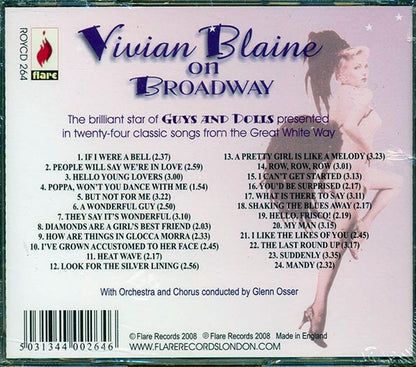 Vivian Blaine - Vivian Blaine On Broadway (CD)