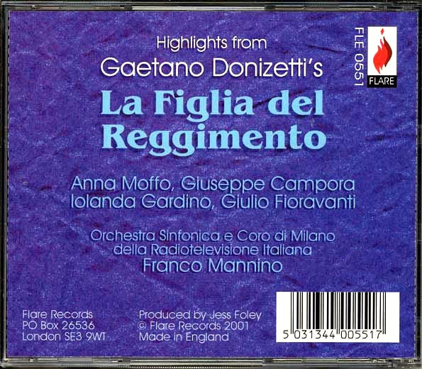 Anna Moffo - La Figlia Del Reggimento (CD)