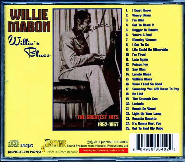 Willie Mabon - Willie's Blues: The Greatest Hits 1952-1957 (CD)