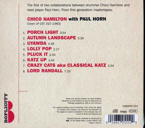 Chico Hamilton, Paul Horn - Chico Hamilton With Paul Horn (CD)