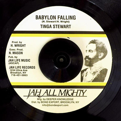 Tinga Stewart - Babylon Falling  /  Jah Life - Super Star Mix Version (7")