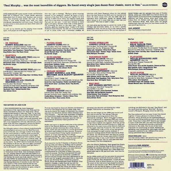 Sonny Rollins, Art Farmer Quartet, Johnny Lytle, Mose Allison, Etc. - Paul Murphy Presents The Return Of Jazz Club: Dancefloor Classics From The Original Jazz Dance DJ (LP)