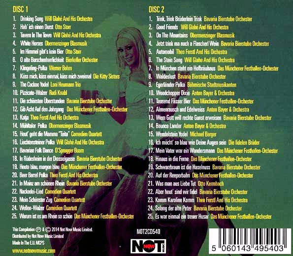Various - German Drinking Songs: 50 Original Bavarian Favourites (50 tracks) (CD)