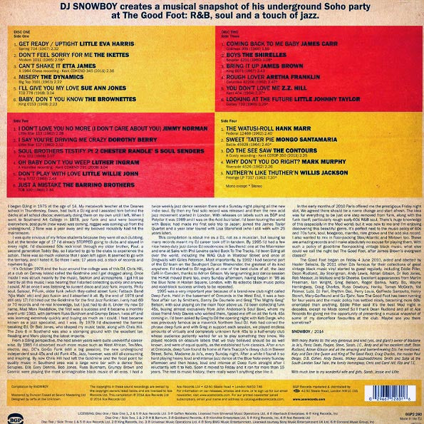 Etta James, James Brown, Little Willie Brown, Etc. - DJ Snowboy Presents The Good Foot: The Soundtrack To His Soho Night (LP)