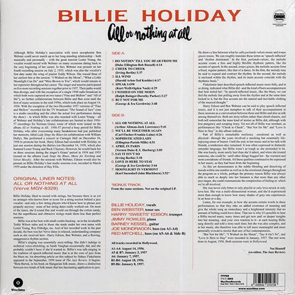 Billie Holiday - All Or Nothing At All (ltd. ed.) (LP) - PureSound Records