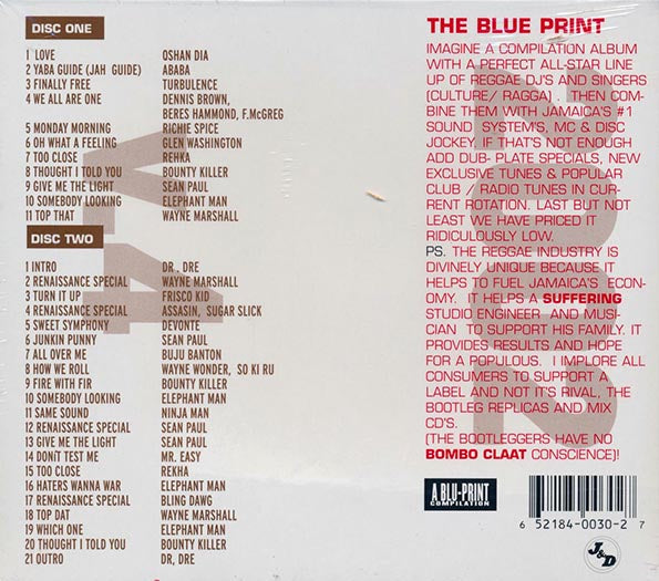 Buju Banton, Bounty Killer, Dr. Dre, Sean Paul, Etc. - Reggae Platynum 2002 + Renaissance Mix Volume 4 (32 tracks) (CD)