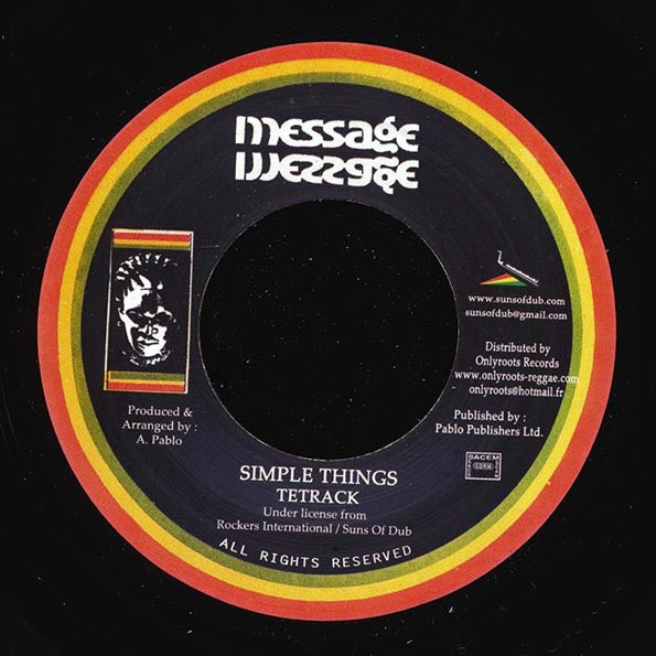 Tetrack - Simple Things  /  Augustus Pablo, Rockers International Band - African Step (7")