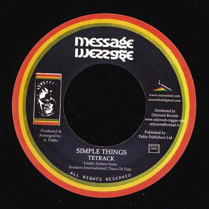 Tetrack - Simple Things  /  Augustus Pablo, Rockers International Band - African Step (7")