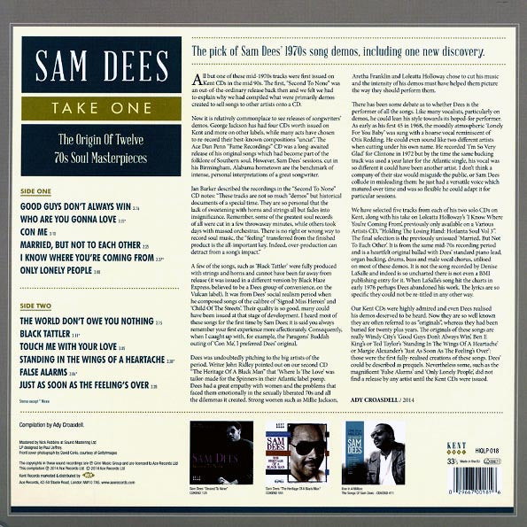 Sam Dees - Take One: The Original Twelve 70s Soul Masterpieces (180g) (LP)
