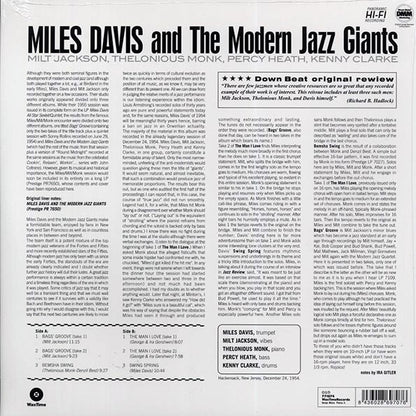 Miles Davis, Milt Jackson, Thelonious Monk, Percy Heath, Kenny Clarke - Miles Davis And The Modern Jazz Giants (ltd. ed.) (LP) - PureSound Records