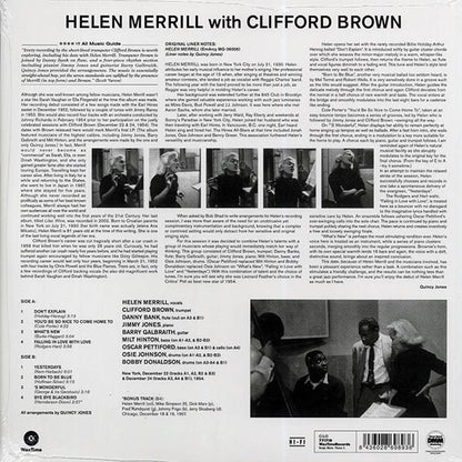 Helen Merrill, Clifford Brown - Helen Merrill With Clifford Brown (+bonus track) (ltd. ed.) (180g) (LP) - PureSound Records