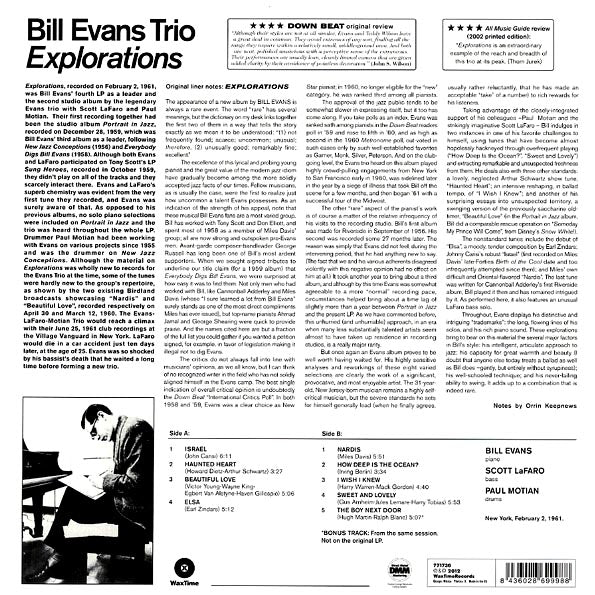 Bill Evans Trio - Explorations (ltd. ed.) (LP) - PureSound Records