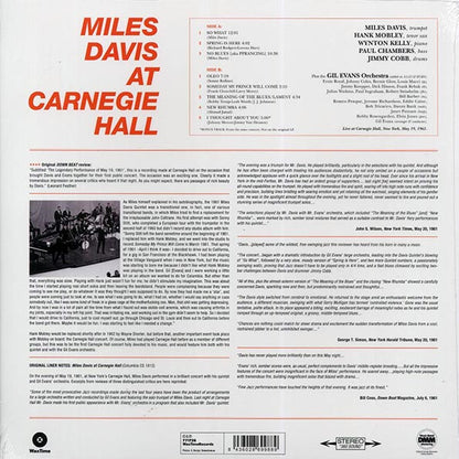 Miles Davis - Miles Davis At Carnegie Hall (+bonus track) (ltd. ed.) (180g) (LP) - PureSound Records