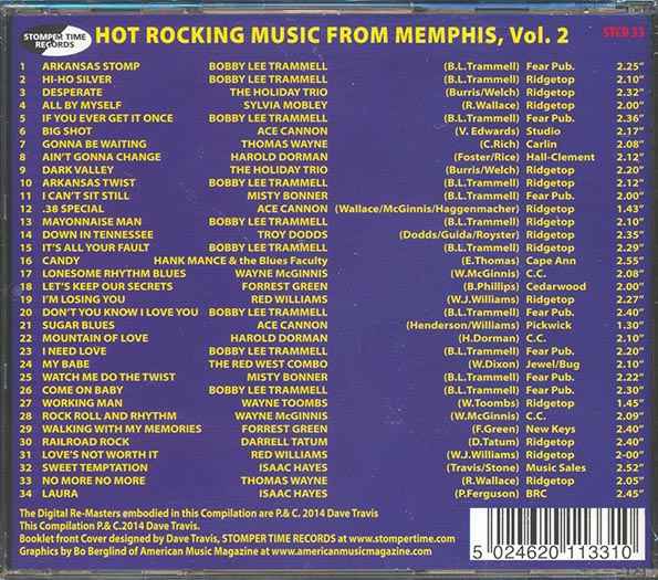 Various - Hot Rocking Music From Memphis Volume 2: The Santo Recording Company Story (CD)