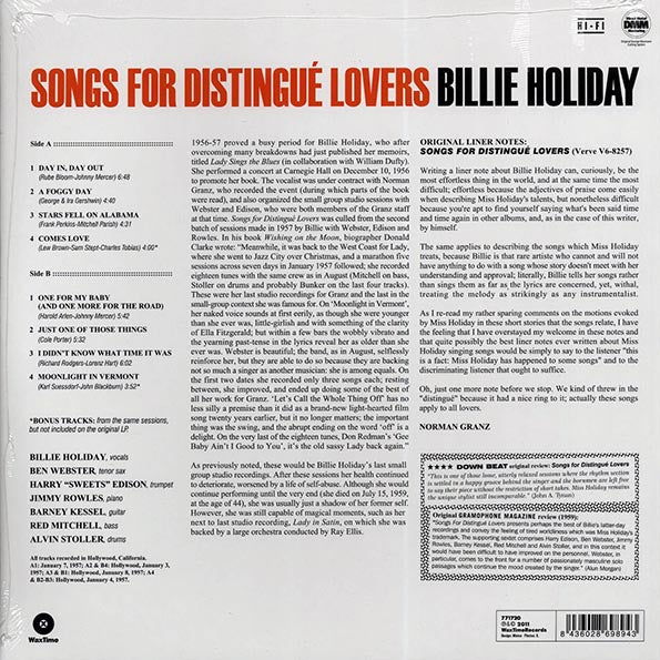 Billie Holiday - Songs For Distingue Lovers (ltd. ed.) (LP) - PureSound Records