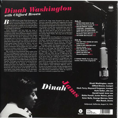 Dinah Washington - Dinah Jams (ltd. ed.) (180g) (LP) - PureSound Records