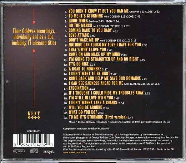 George Jackson, Dan Greer - George Jackson And Dan Greer At Goldwax (CD)