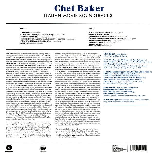 Chet Baker - Italian Movie Soundtracks (ltd. ed.) (LP) - PureSound Records