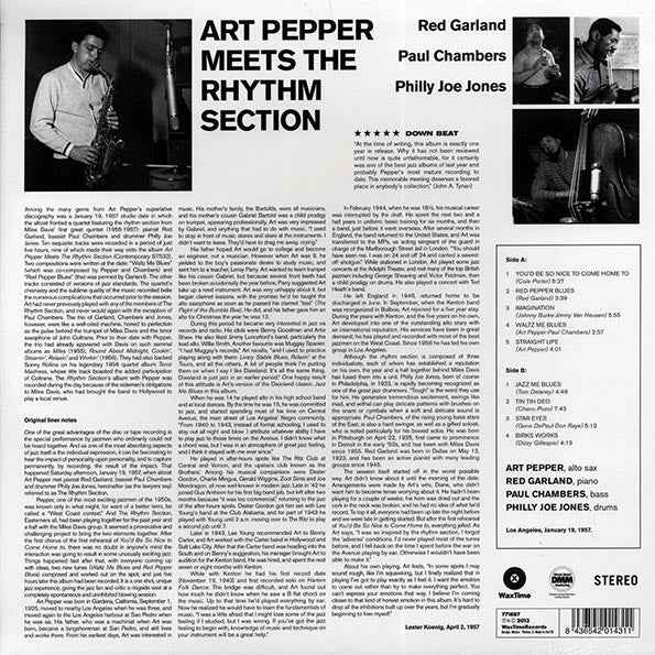 Art Pepper - Art Pepper Meets The Rhythm Section (ltd. ed.) (180g) - PureSound Records