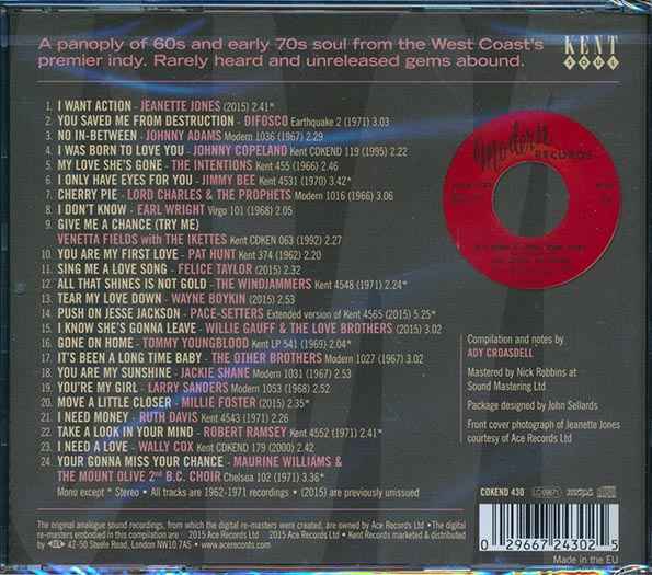 Wally Cox, Pace-Setters, Jeanette Jones, Etc. - Los Angeles Soul: Kent-Modern's Black Music Legacy (CD)