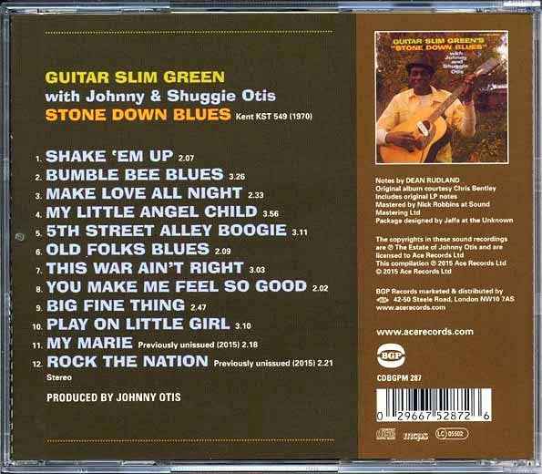 Guitar Slim Green, Johnny & Shuggie Otis - Stone Down Blues (CD)