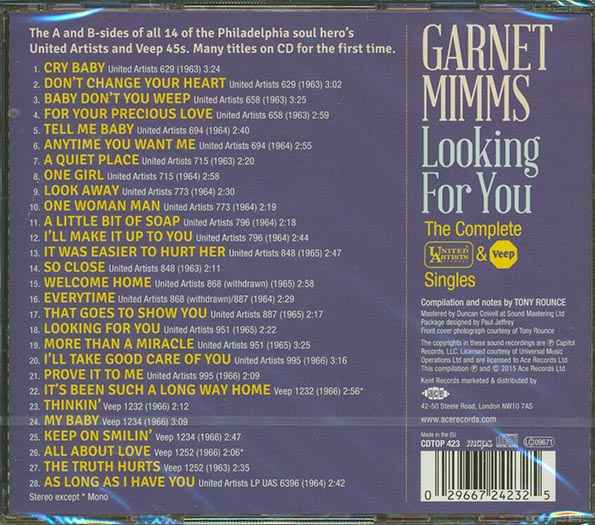 Garnet Mimms - Looking For You: The Complete United Artists & Veep Singles (CD)