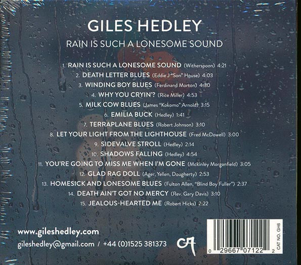 Giles Hedley - Rain Is Such A Lonesome Sound (CD)