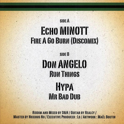 Echo Minott - Fire A Go Burn (Extended Mix)  /  Don Angelo - Run Things; Hypa - Mr. Bad Dub (12")