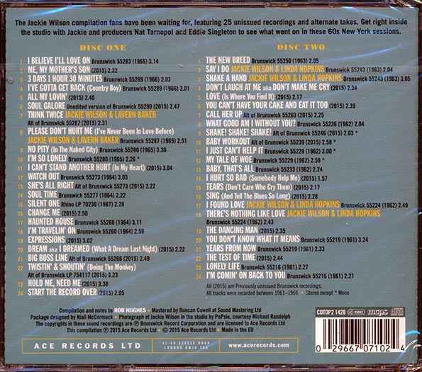 Jackie Wilson - NYC 1961-1966 (48 tracks) (CD)