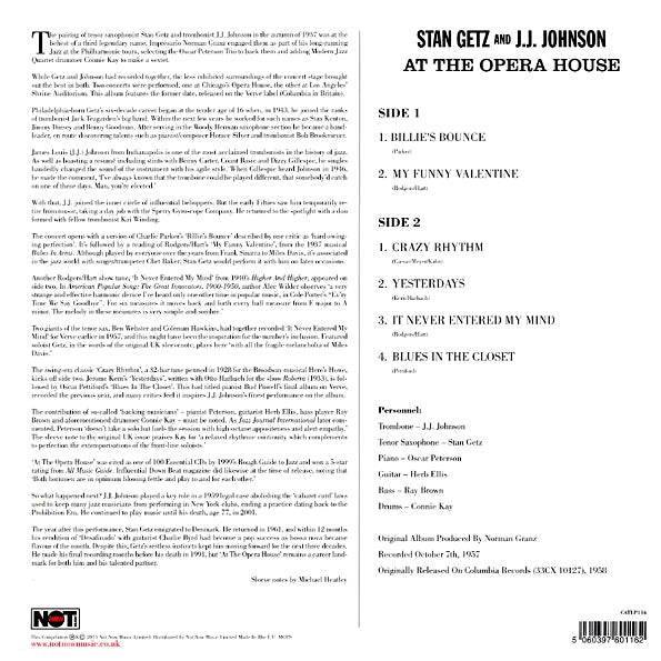 Stan Getz, JJ Johnson - At The Opera House (180g)