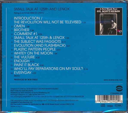 Gil Scott-Heron - Small Talk At 125th And Lenox: A New Black Poet (CD)