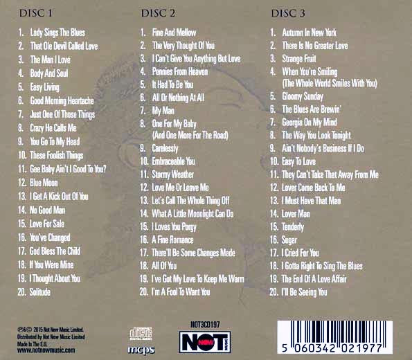 Billie Holiday - Gold: 60 Original Classics (60 tracks) (3xCD) (deluxe 3-fold digipak)