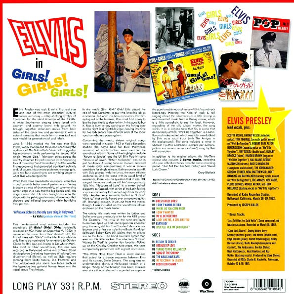 Elvis Presley - Girls! Girls! Girls! (+2 bonus tracks) (LP) - PureSound Records