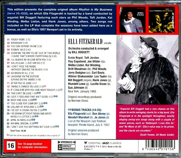 Ella Fitzgerald - Rhythm Is My Business (CD)