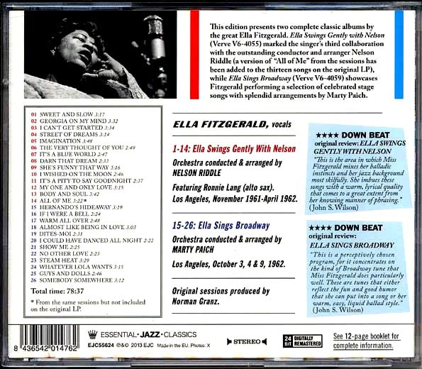 Ella Fitzgerald - Swings Gently With Nelson + Sings Broadway (CD)