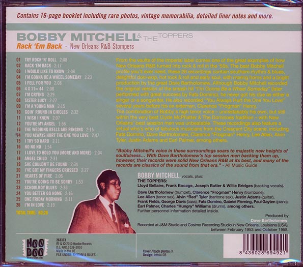 Bobby Mitchell & The Toppers - Rack 'Em Back: New Orleans R & B Stompers (CD)