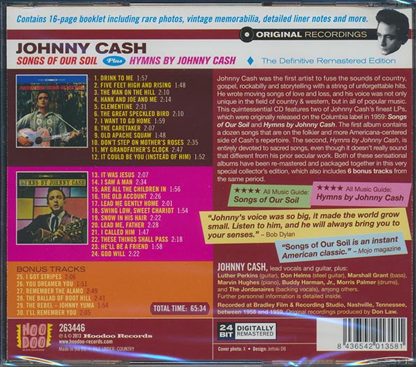 Johnny Cash - Songs Of Our Soil + Hymns By Johnny Cash (CD)