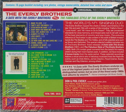 The Everly Brothers - A Date With The Everly Brothers + The Fabulous Style (2 albums on 1 CD) (30 tracks) (+6 bonus tracks) (incl. 16-page booklet) (remastered) (24-bit master (CD)