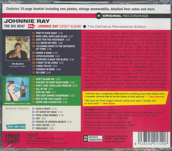 Johnnie Ray - The Big Beat + Johnnie Ray (CD)