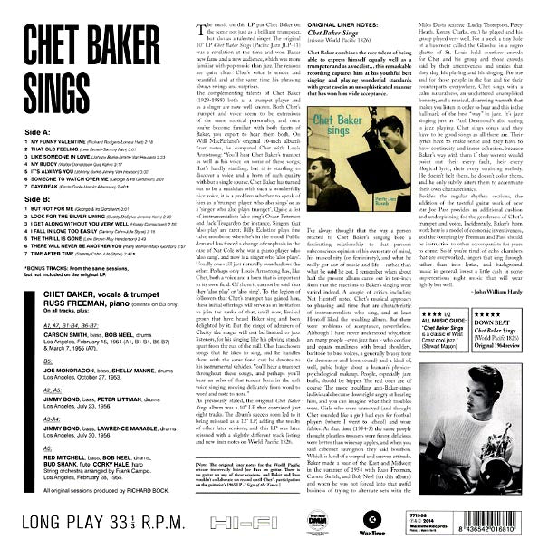 Chet Baker - Sings (ltd. ed.) (LP) - PureSound Records