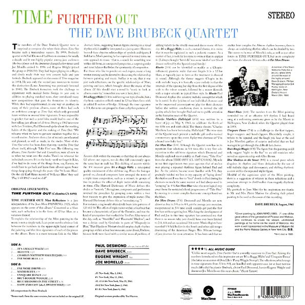 Dave Brubeck Quartet - Time Further Out (ltd. ed.) (LP) - PureSound Records
