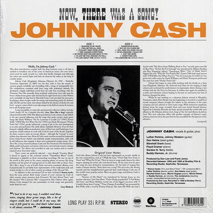 Johnny Cash - Now, There Was A Song! (+2 bonus tracks) (ltd. ed.) (LP) - PureSound Records