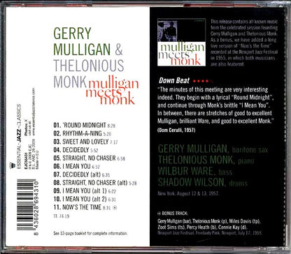 Gerry Mulligan, Thelonious Monk - Mulligan Meets Monk (CD)