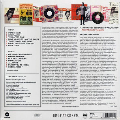 Lloyd Price - Mr. Personality (+2 bonus tracks) (ltd. ed.) (LP) - PureSound Records
