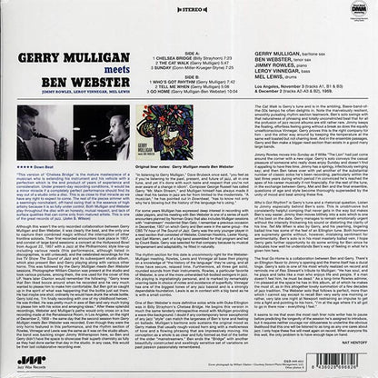 Gerry Mulligan, Ben Webster - Gerry Mulligan Meets Ben Webster (180g) - PureSound Records