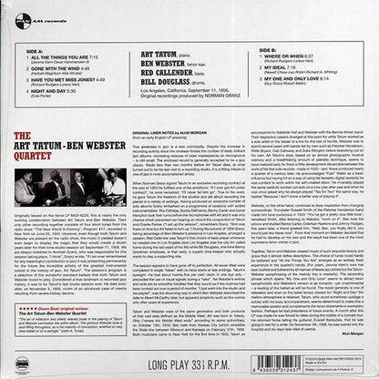 Art Tatum & Ben Webster Quartet - Art Tatum & Ben Webster Quartet (ltd. ed.) (LP) - PureSound Records