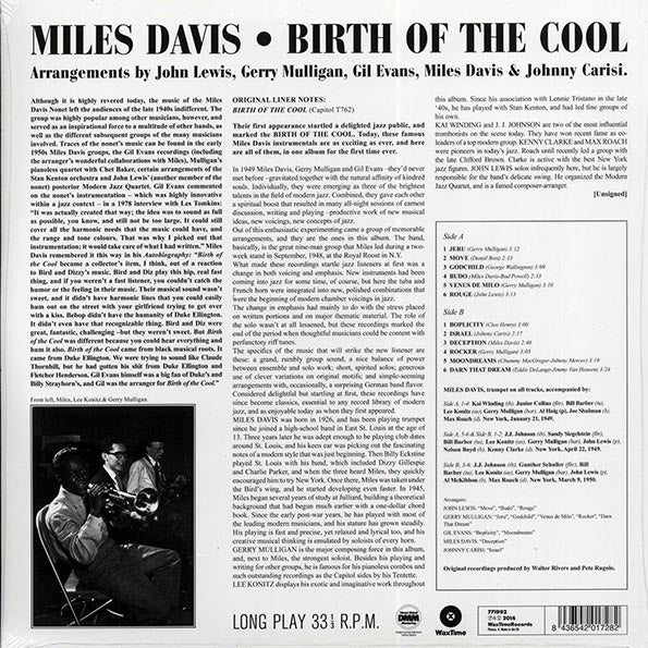 Miles Davis - Birth Of The Cool (ltd. ed.) (180g) (LP) - PureSound Records